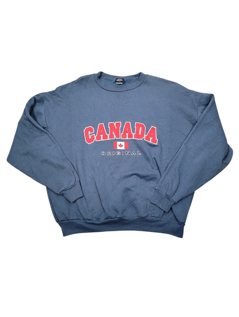 2/$20 Y2K Canada Graphic Blue Sweatshirt Top Made in Canada Size: XL